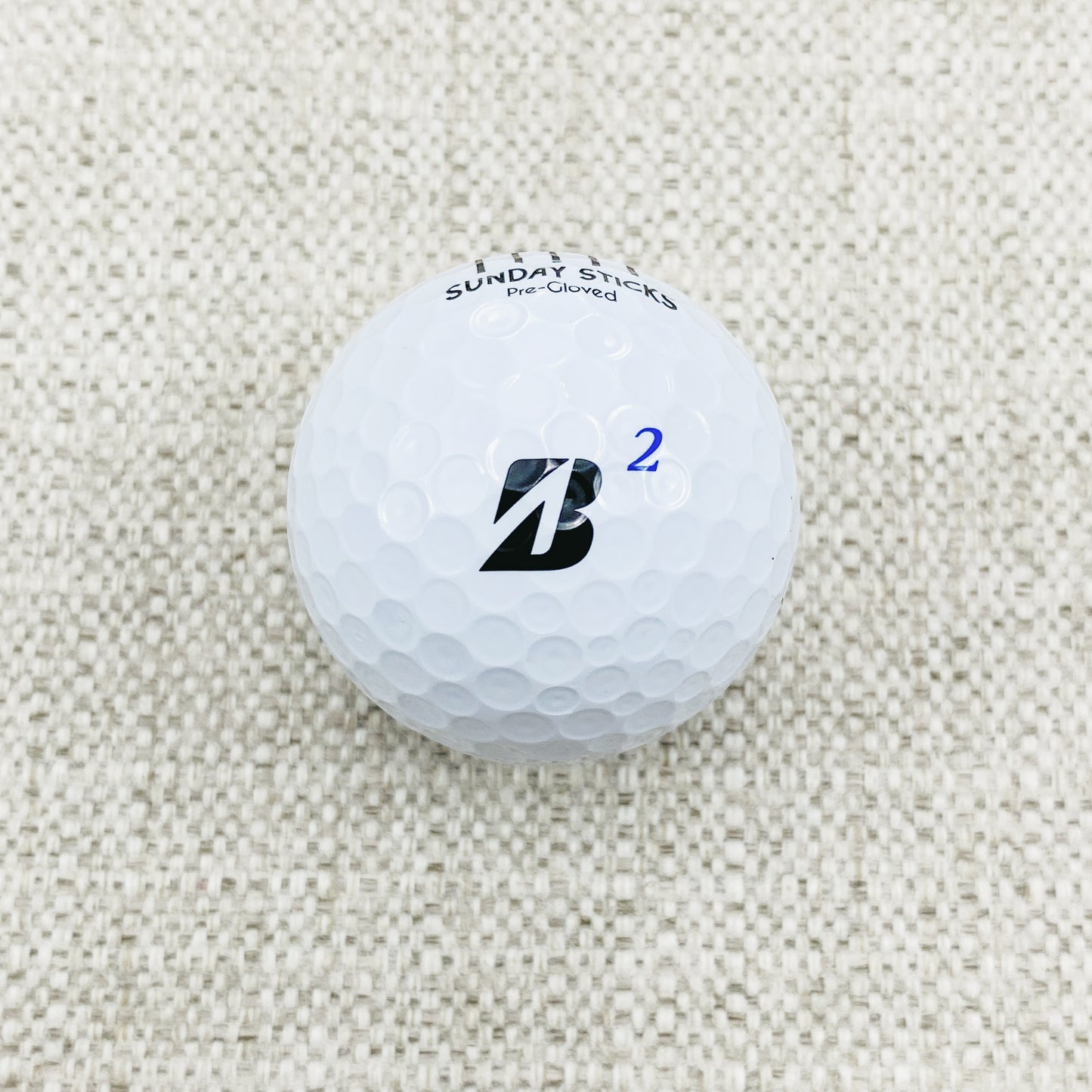 2022 Bridgestone Tour B-XS (white) - 2 x dozen, brand new. Sunday Sticks logo.