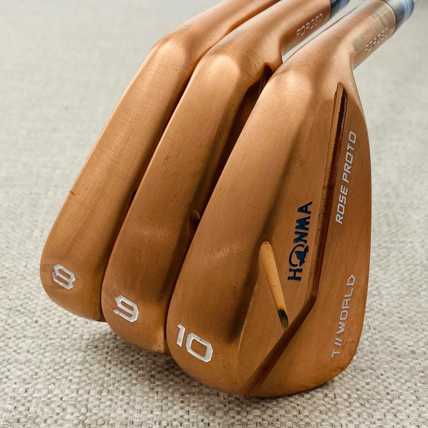 Honma Rose Proto Irons (4-10) Custom Copper refinish. X100 Extra Stiff –  sundaysticks.com.au