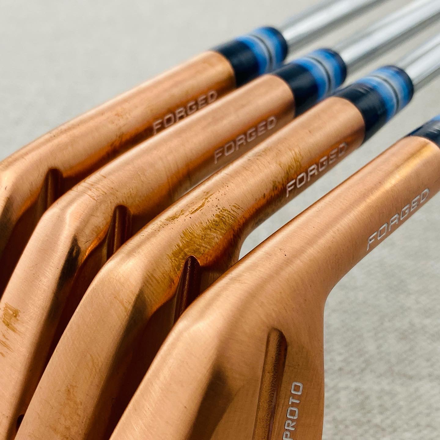 Honma Rose Proto Irons (4-10) Custom Copper refinish. X100 Extra Stiff