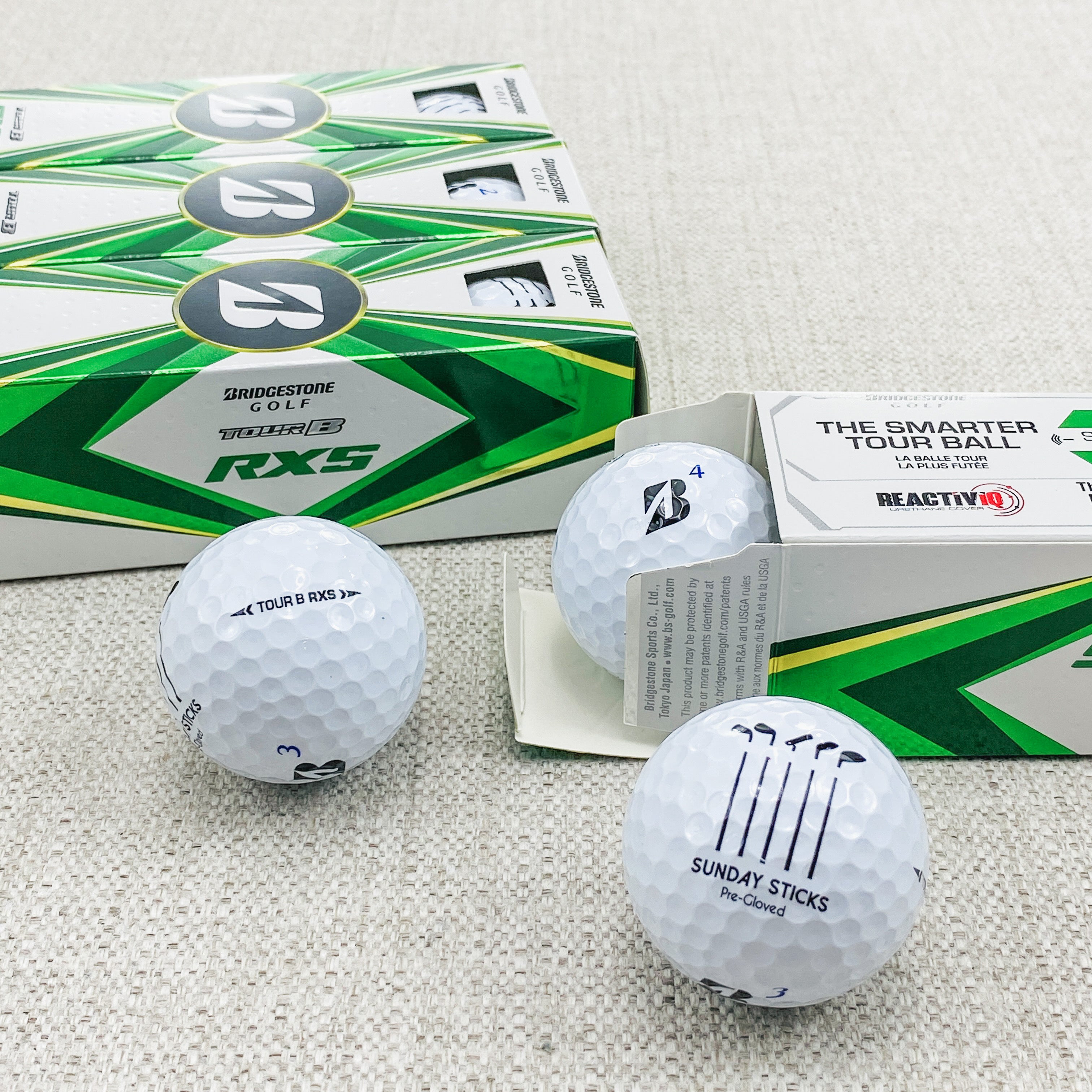 NEW - Bridgestone hot Tour B RX Golf Balls - White - 2 Dozen